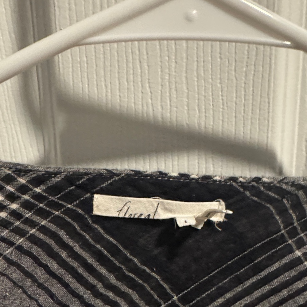Floret Black and White Striped Top from Anthropologie